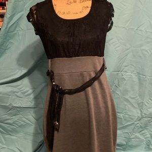 Beautiful used gray and black dress
